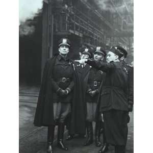 Group of Military Officers Visiting an Industrial Establishment 