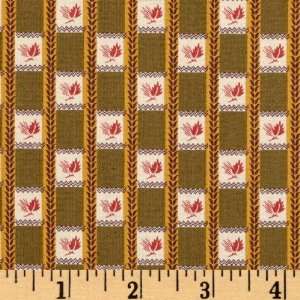  44 Wide Winterthur Ancient History Stripe Squares Olive 