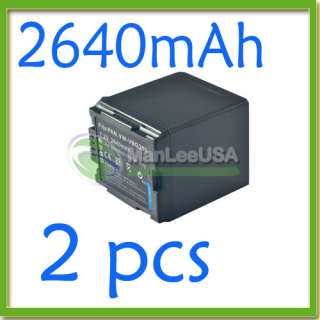 2X VW VBG260 Battery for Panasonic HDC DX1 HDC DX3 HDC HS20 HDC HS250 