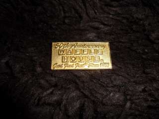 vintage WAFFLE HOUSE 50th Anniversary Gold PIN  