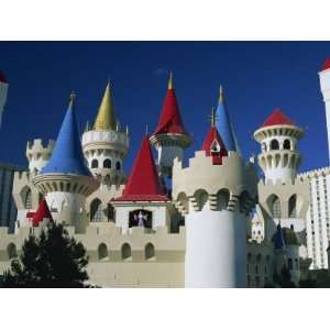  Turrets of the Excalibur Hotel and Casino in Las Vegas, Nevada, USA 