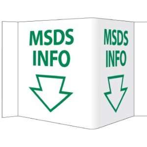 Visi Sign, Msds Info, White, 5 3/4X8 3/4, .125 PVC Plastic  