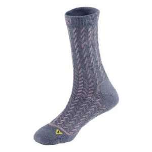 Keen Womens Gracie Crew Lite Athletic Sock, Steel/Rose/Charcoal Small