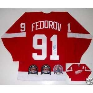 Sergei Fedorov Autographed Jersey   STANLEY CUP  Sports 