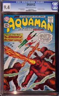 Aquaman #1 CGC 9.4 DC 1962 Super High Grade cm  