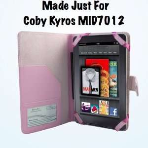  Coby Kyros MID7012 7 Inch Android Leather Case   Pink 