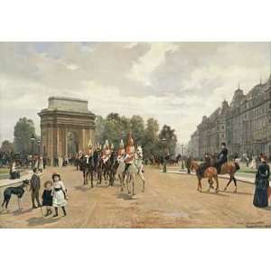The Life Guards Passing Hyde Park Corner, London by Felippo Baratti 