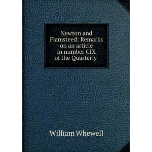  Newton and Flamsteed Remarks on an article in number CIX 