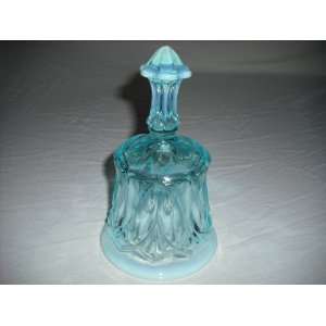  Fenton Art Glass Blue Opalescent 6 1/2 Bell Great Glow 