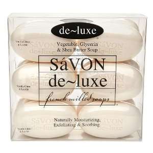  de luxe SaVON Bar Soap Set, Vanilla Citrus & Loofah 12 ea 