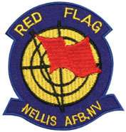 NELLIS AIR FORCE USAF BASE NEVADA RED FLAG PATCH  