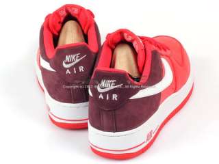 Nike Air Force 1 Action Red/White Deep Burgundy 2012 Classic Leather 
