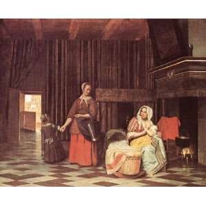   name Suckling Mother and Maid, By Hooch Pieter de