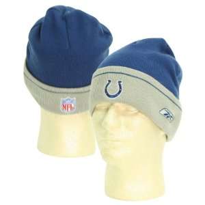  Indianapolis Colts 2 Tone Cuffed Winter Knit Hat   Royal 