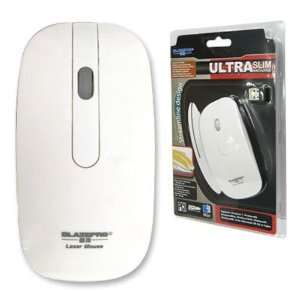  Ultra Slim USB Wireless Laser Mouse   White Electronics
