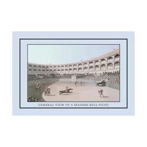  General View of a Spanish Bull Fight 20x30 poster