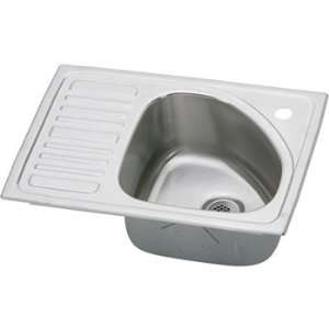  Bar Sink with 18 Gauge, Ribbed Area and Self Rim 1 Hole, Bowl Right