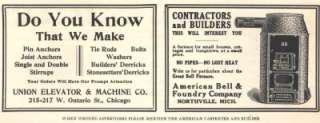 1910 f ad american bell foundry co northville union elevator  