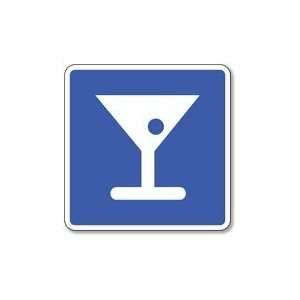  Bar and Alcohol Symbol Sign   8x8