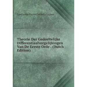   Eerste Orde . (Dutch Edition) Lambertus Petrus Cornelis Luyten Books