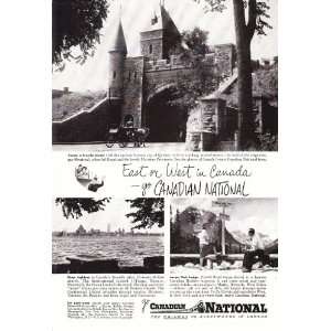   National Railway Fortress city of Quebec Vintage Travel Print Ad