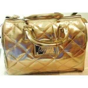  Victorias Secret Gold Quilted Speedy Handbag/purse with 