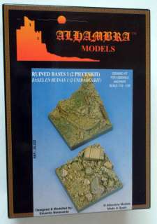   35 32 Ruined Bases 1   2 pieces   Ceramic Kit   Alhambra Models  