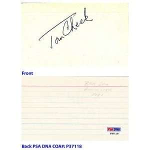  Blue Jays Announcer Tom Cheek Signed Index Card PSA COA 