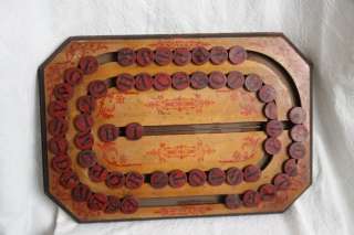 L105 ANTIQUE 1886 WOODEN CRESS BOARD GAME / WORD GAME  