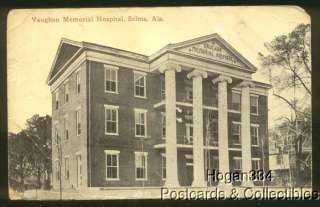 BW Vaughan Memorial Hospital Selma Alabama Postcard  
