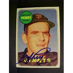  Gaylord Perry San Francisco Giants #485 1969 Topps Signed 