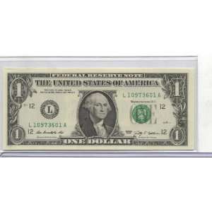  2009 $1 Uncirculated San Francisco L A Note Everything 