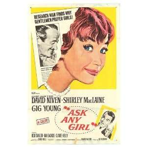  Ask Any Girl Original Movie Poster, 27 x 40 (1959)