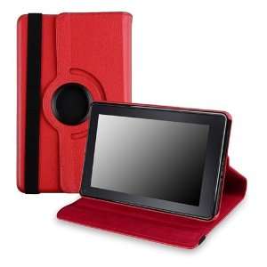   Fire 360 Swivel Leather Case Ver2 , Red