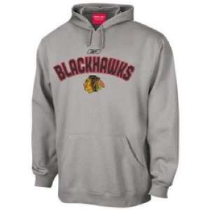  Men`s Chicago Blackhawks Ash Playbook Hooded Sweatshirt 