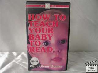 How To Teach Your Baby To Read with Glenn Doman VHS 012569005037 