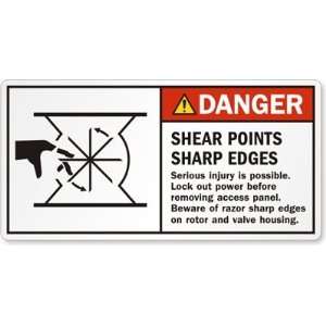  SHEAR POINTS SHARP EDGES Serious injury is possible. Lock 