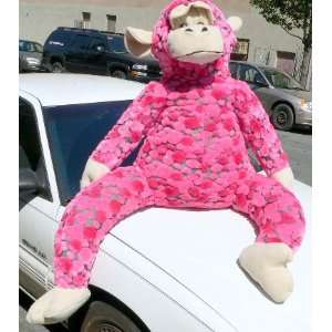   PINK AND AWESOME 6 FEET TALL STUFFED GORILLA APE MONKEY Toys & Games