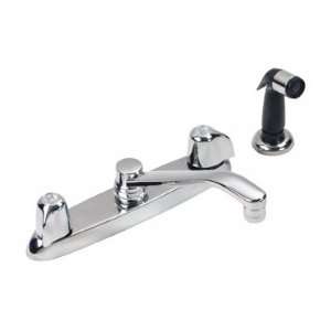  GERBER Two Handle Kitchen Faucet w/ Metal Handles & Side 