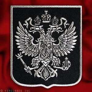  RUSSIAN IMPERIAL EAGLE COAT OF ARMS BLACK CREST SILVER 