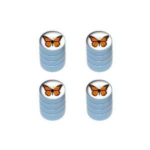   Monarch Butterfly   Tire Rim Valve Stem Caps   Light Blue Automotive