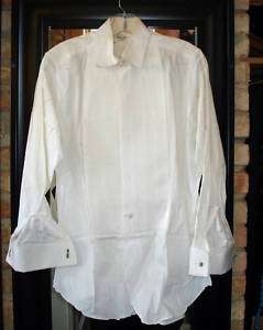 Victorian Early 1900s White Basic Tuxedo Suit Shirts  