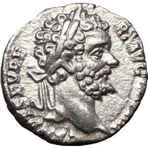   SEVERUS 194AD Silver Rare Authentic Ancient Roman Coin APOLLO w lyre