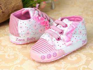 A344 new toddler baby girl pink sneaker shoes size 3 4  