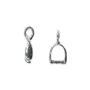  Pinch Bail Bottom only 10mm Smooth Bale Sterling Silver 
