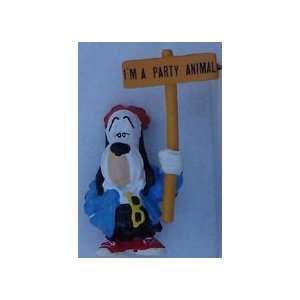  Droopy Dog PVC By Applause 1990 With Sign & Black Pants 