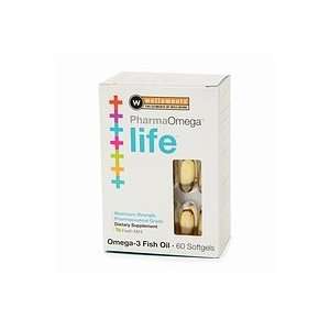 Wellements PharmaOmega Life Omega 3 Fish Oil Softgels, Fresh Mint, 60 