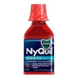  Vicks Nyquil Cold And Flu Relief Liquid Cherry 6 oz 