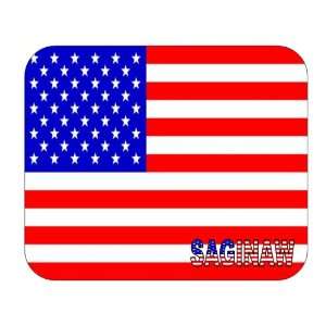  US Flag   Saginaw, Michigan (MI) Mouse Pad Everything 