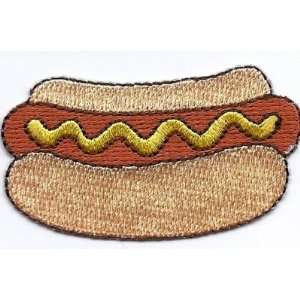    Hot Dog & Bun/Food   Iron On Embroidered Applique 
